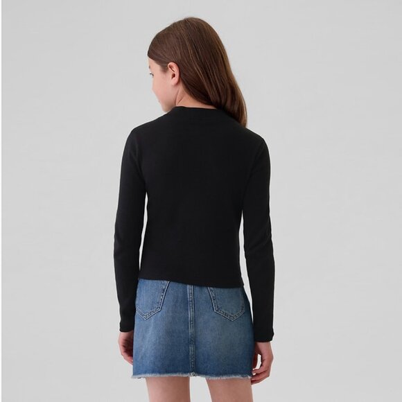 GAP Kids Girls Mockneck Long Sleeve T-Shirt L (10) true black NWT - Picture 5 of 5